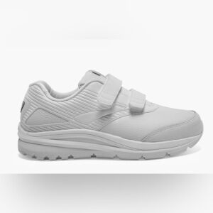 Brooks Addiction Walker V-Strap 2 White Velcro Walking Shoe Women’s 8.5 (D)